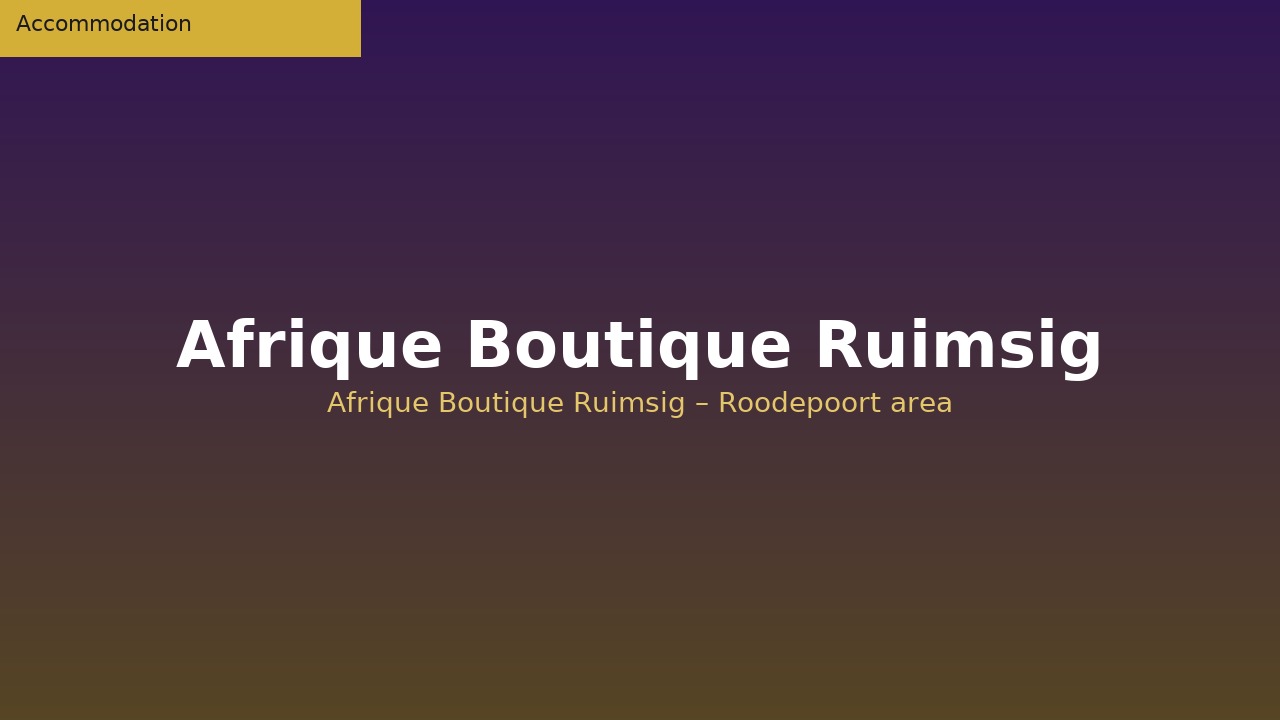 Afrique Boutique Ruimsig